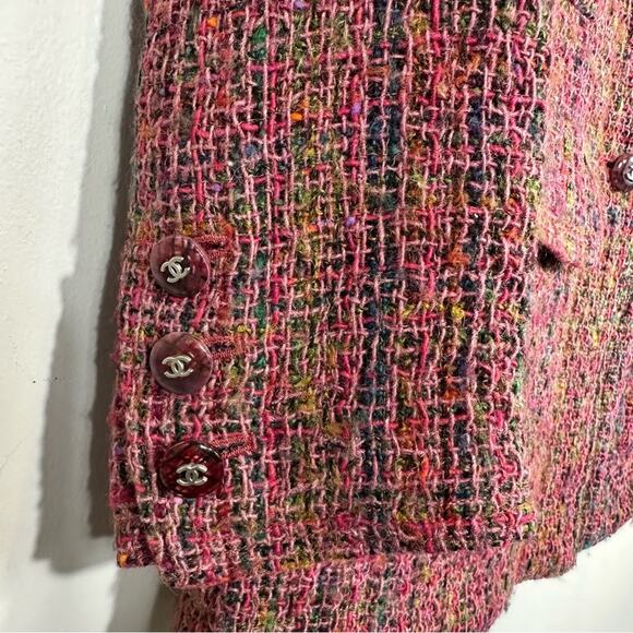 Chanel 1998 Fall Collection Pink Tweed Vintage Blazer Jacket FR 38 US 6 - Picture 14 of 14